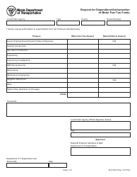 Document preview: Form BLR09150 Request for Expenditure/Authorization of Motor Fuel Tax Funds - Illinois