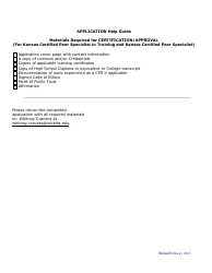 Application for Certification as a Kansas Certified Peer Specialist (Kcps) - Kansas, Page 5