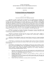 Form NMH-3820 Business Associate Addendum - Nevada