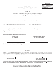 Form 10 (SEC Form 1396) General Form for Registration of Securities