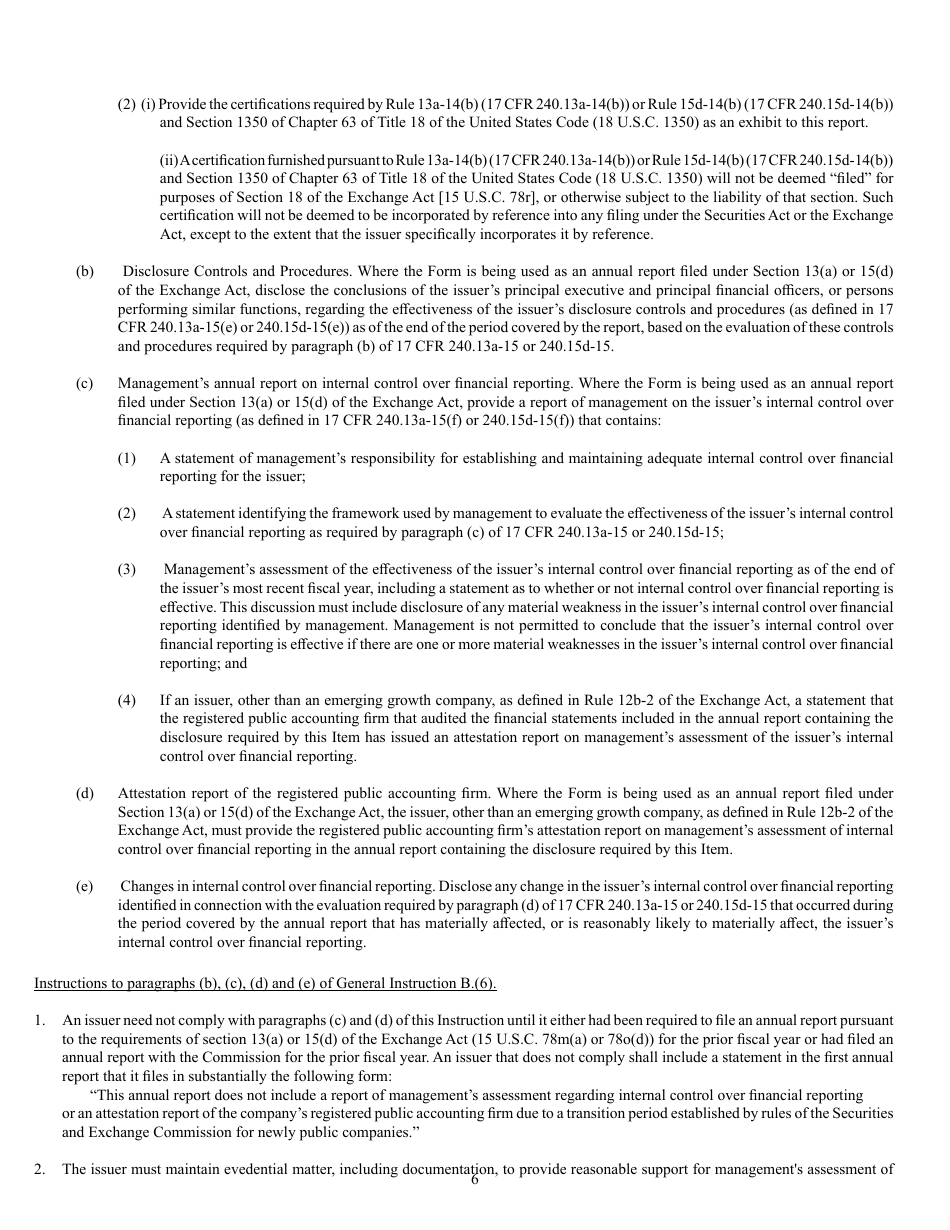 Form 40-F (SEC Form 2285) Registration Statement Pursuant to Section 12 or Annual Report Pursuant to Section 13(A) or 15(D), Page 6