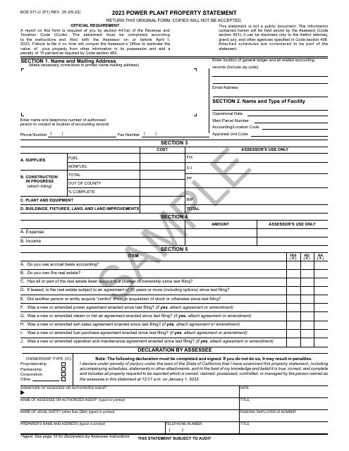 Form BOE-571-C 2023 Printable Pdf