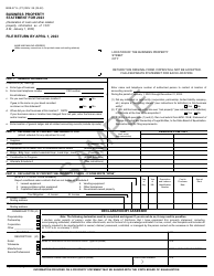 Form BOE-571-L Business Property Statement, Long Form - Sample - California