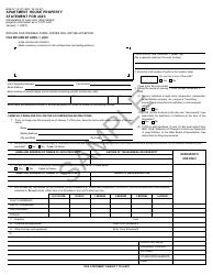 Form BOE-571-R Apartment House Property Statement - Sample - California