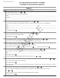 Form BOE-571-W Wind Generation Property Statement - Sample - California, Page 2