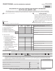 Form BOE-517-EG Property Statement - Electric Generation Companies - California