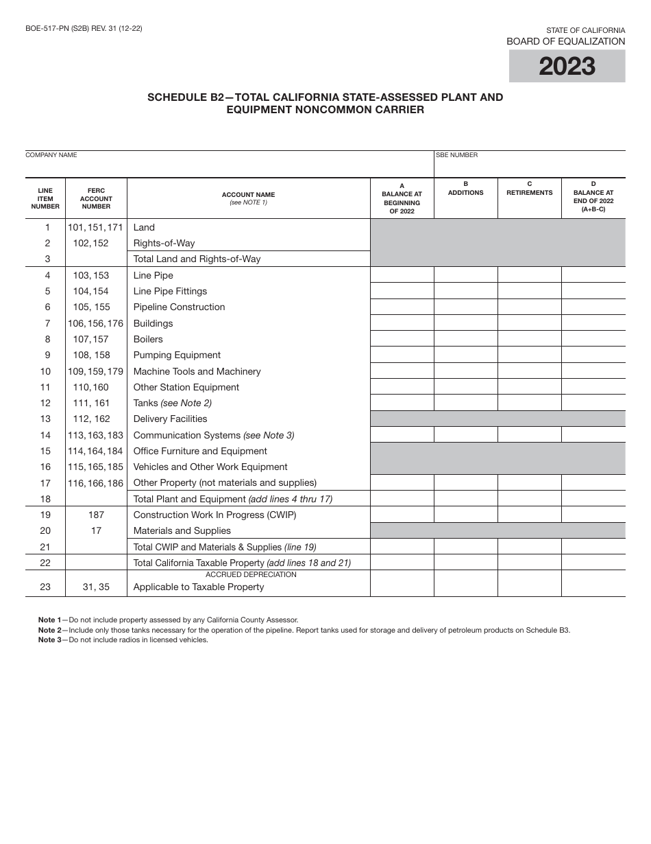 Form BOE-517-PN Property Statement - Intercounty Pipelines - Noncommon Carrier Pipelines - California, Page 4