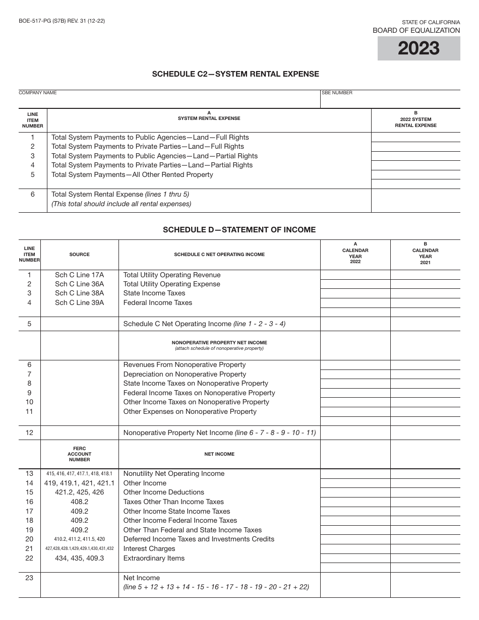 Form BOE-517-PG Property Statement - Intercounty Pipelines - Natural Gas Pipelines - California, Page 14