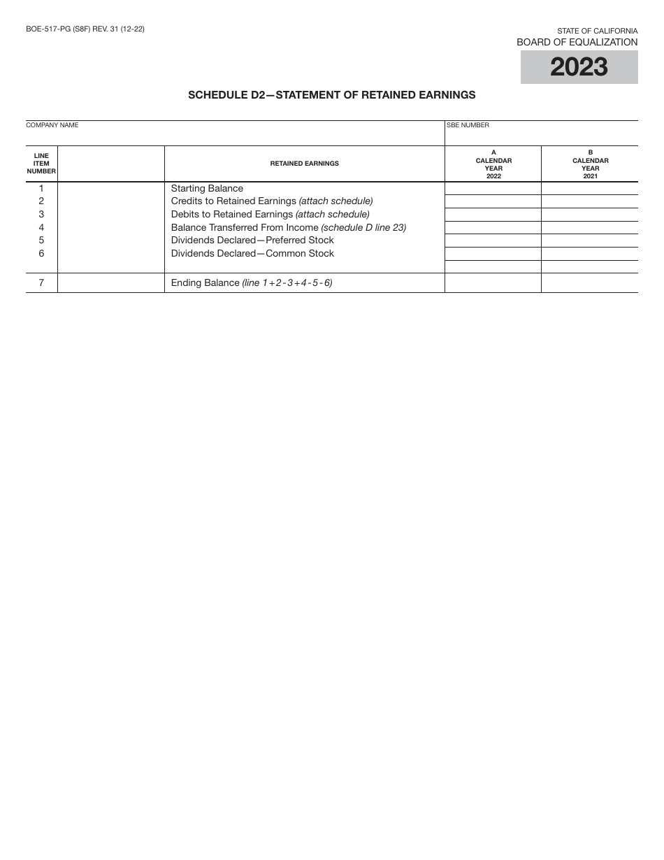 Form BOE-517-PG Property Statement - Intercounty Pipelines - Natural Gas Pipelines - California, Page 15
