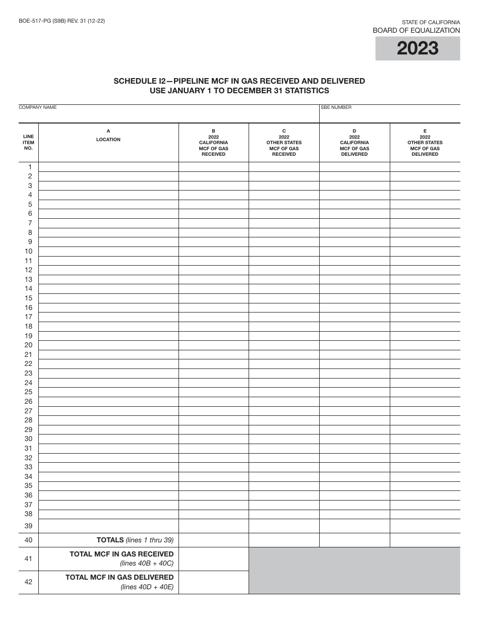 Form BOE-517-PG Property Statement - Intercounty Pipelines - Natural Gas Pipelines - California, Page 18