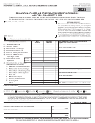 Form BOE-517-LE Property Statement - Local Exchange Telephone Companies - California