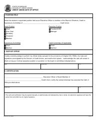 Document preview: Form MO375-0776 Credit Union Oath of Office - Missouri
