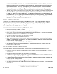 Notice of Noncriminal Justice Applicant&#039;s Rights, Consents and Self Disclosure of Criminal History - Nevada, Page 2