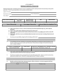 Document preview: Attachment 1 Individual Statement of Ownership - City of Chicago, Illinois