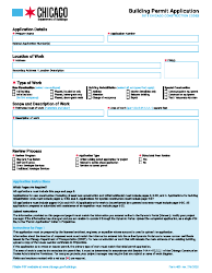 Document preview: Form 400 Building Permit Application - City of Chicago, Illinois