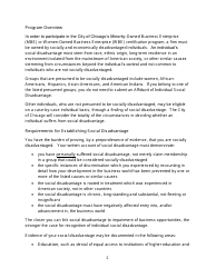 Attachment 4 Affidavit of Individual Social Disadvantage - City of Chicago, Illinois, Page 2
