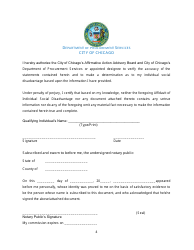 Attachment 4 Affidavit of Individual Social Disadvantage - City of Chicago, Illinois, Page 4