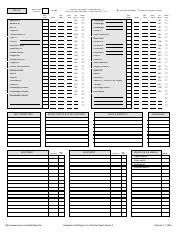 Dungeons and Dragons 3.5 Character Sheet Version 2, Page 2