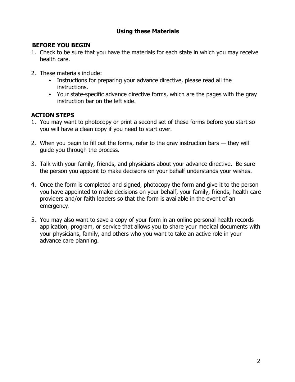 Massachusetts Health Care Proxy - National Hospice and Palliative Care Organization - Massachusetts, Page 2