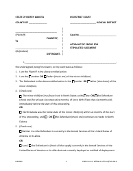 PRR Form 6 Affidavit of Proof for Stipulated Judgment - North Dakota, Page 3