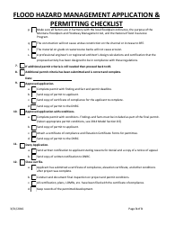 Flood Hazard Management Application &amp; Permitting Checklist - Montana, Page 3