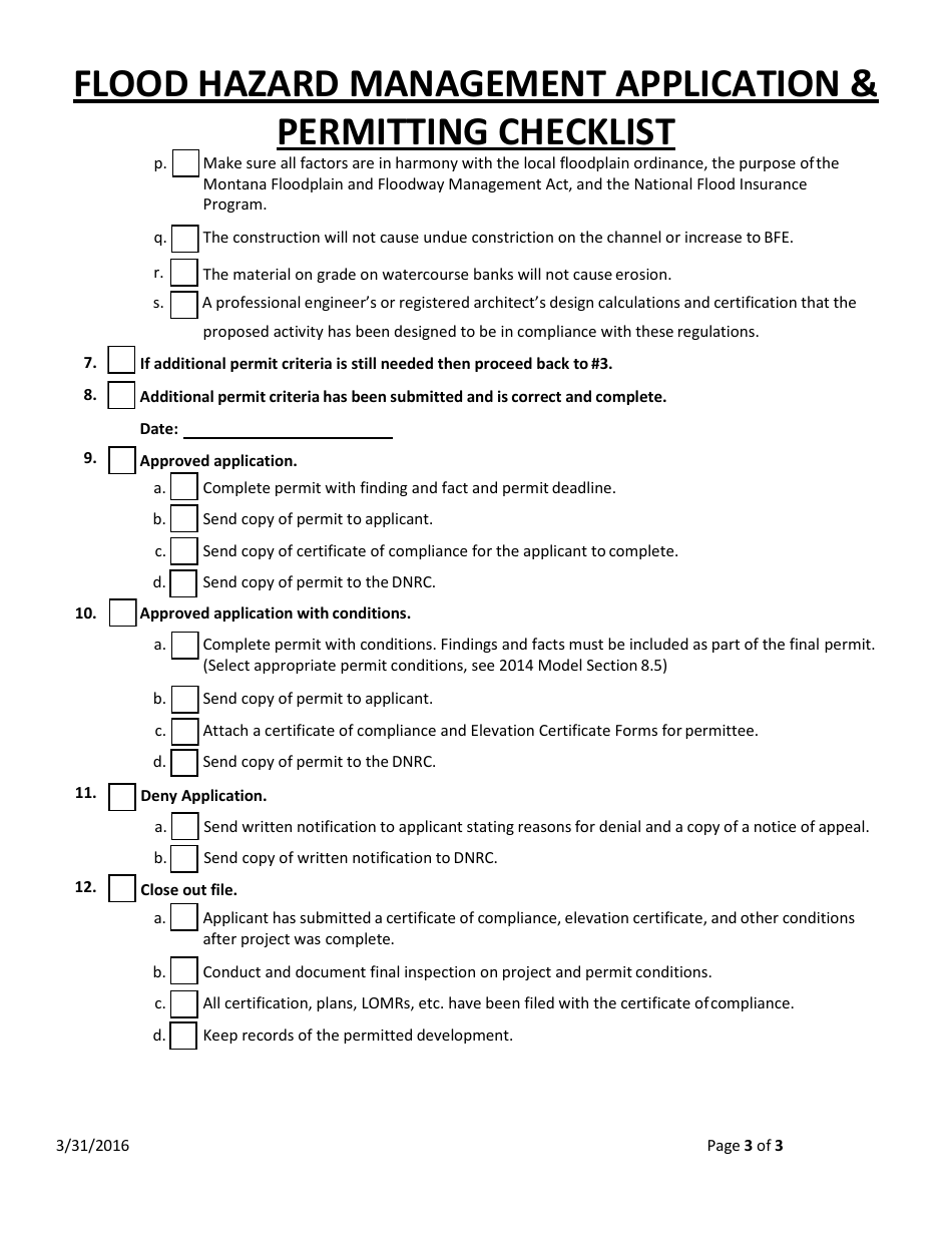 montana-flood-hazard-management-application-permitting-checklist