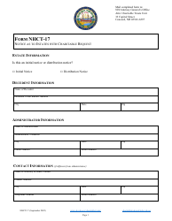 Document preview: Form NHCT-17 Notice as to Estates With Charitable Bequest - New Hampshire