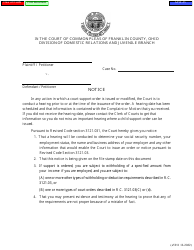 Document preview: Form E5911 Notice - Franklin County, Ohio