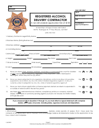 Document preview: Registered Alcohol Delivery Contractor - Arizona