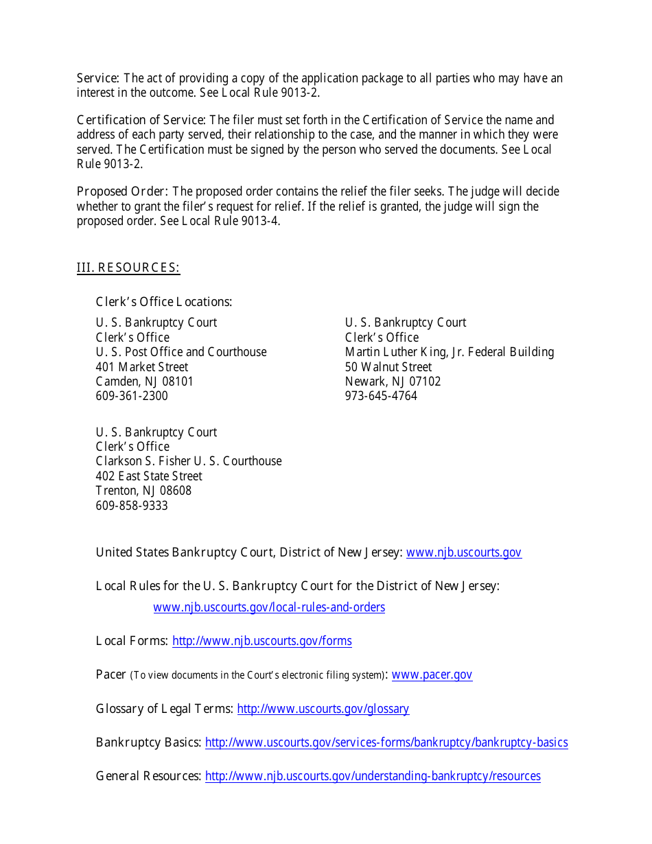 Application to Waive the Fee to Reopen Bankruptcy Case - New Jersey, Page 2