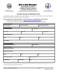 Document preview: Form DSMV385 Accident Insurance Verification Form - Blue Card - New Hampshire
