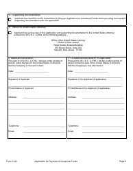 Form 1340 Application for Payment of Unclaimed Funds - New Jersey, Page 2