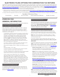 Instructions for Form MO-1120 Corporation Income Tax Return - Missouri