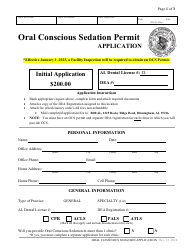 Document preview: Oral Conscious Sedation Permit Application - Alabama
