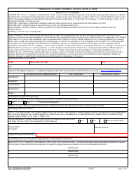 Document preview: DAF Form 4455 Emergency Family Member Travel (Efmt) Form