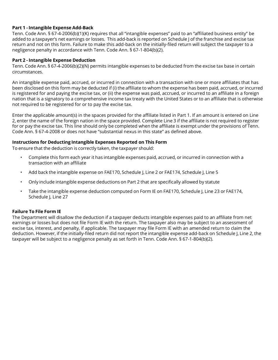 Form IE (RV-F1406701) Intangible Expense Disclosure - Tennessee, Page 4