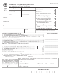Document preview: Form FAE170 (RV-R0011001) Franchise and Excise Tax Return - Tennessee, 2022