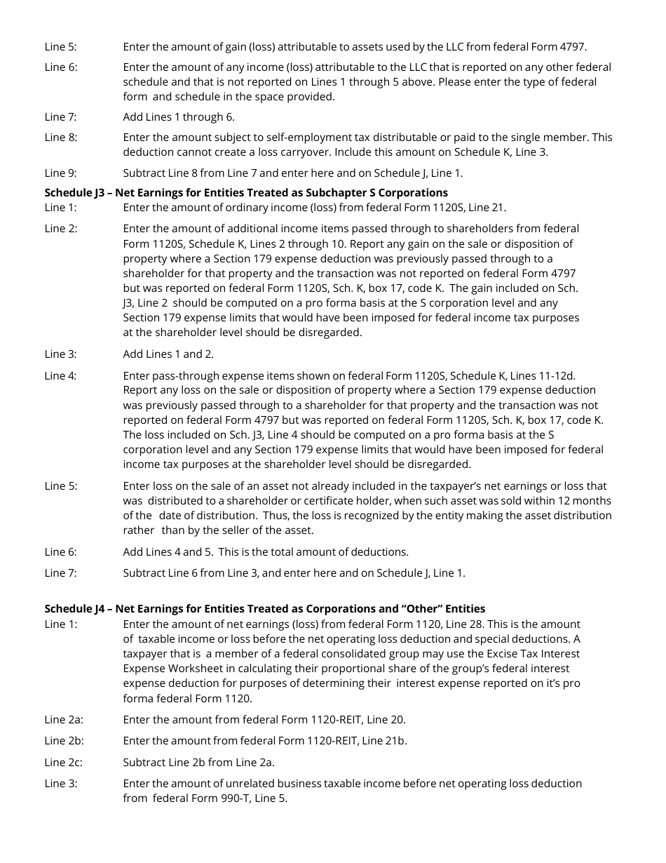 Instructions for Form FAE170, RV-R0011001 Franchise and Excise Tax Return - Tennessee, Page 7