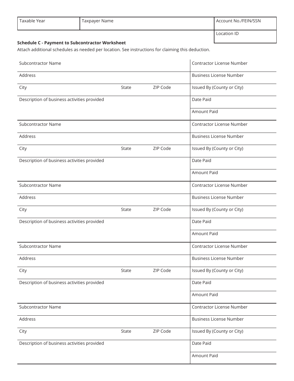 Form BUS428 (RV-R00107) Business Tax Return - Tennessee, Page 4