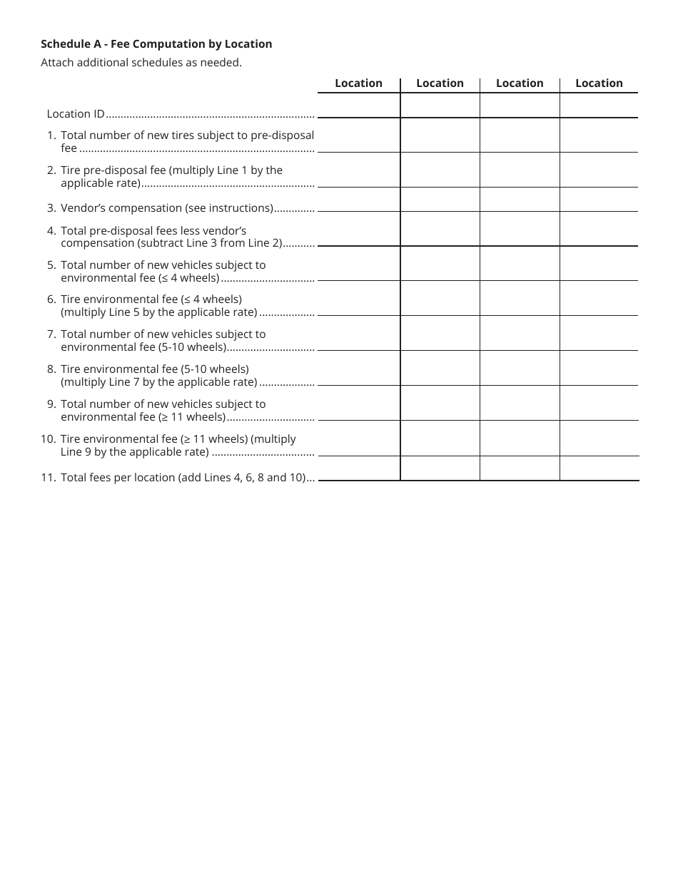 Form TIR408 (RV-R0000301) Tire Pre-disposal Fee Return - Tennessee, Page 2