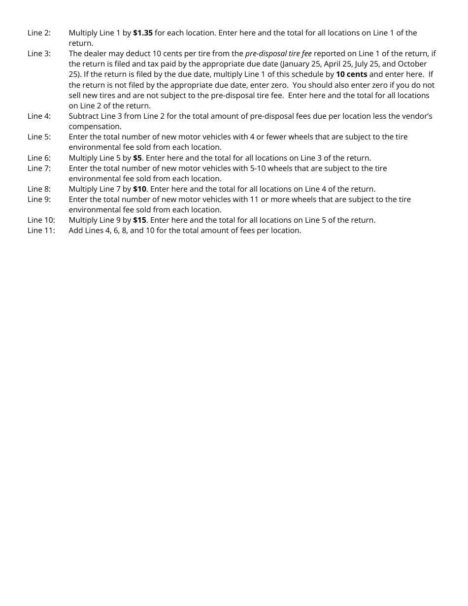 Form TIR408 (RV-R0000301) Tire Pre-disposal Fee Return - Tennessee, Page 4