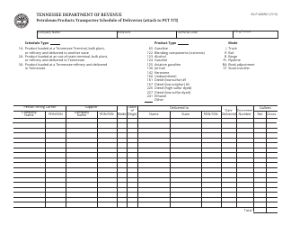 Form PET373 (RV-R0009301) Petroleum Products Transporter Return - Tennessee, Page 2