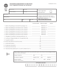 Form PET356 (RV-R0004401) User&#039;s Liquefied Petroleum Gas Tax Return - Tennessee