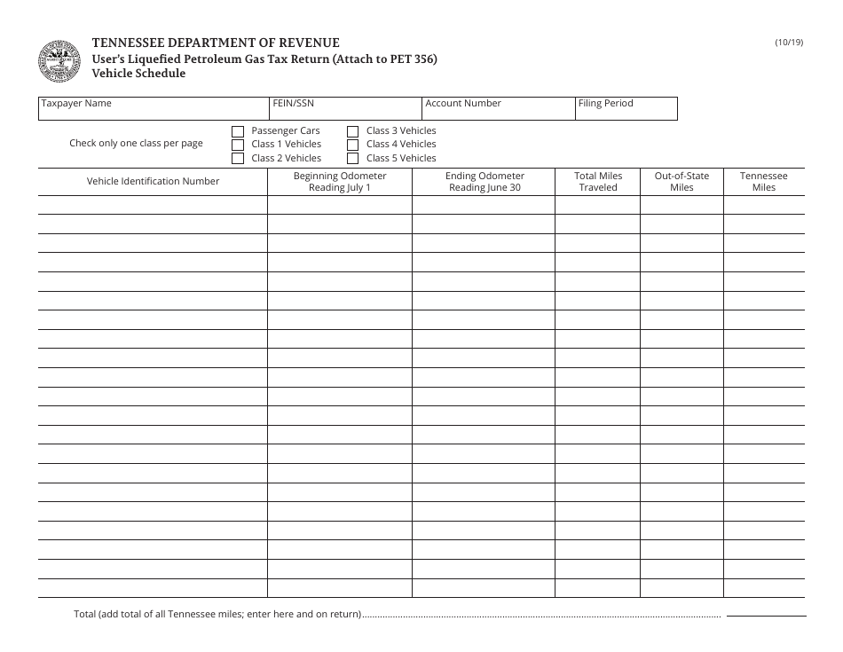 Form PET356 (RV-R0004401) Users Liquefied Petroleum Gas Tax Return - Tennessee, Page 2