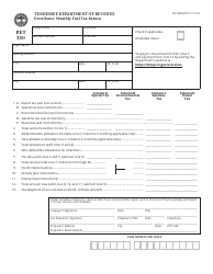Form PET350 (RV-R0004501) Distributor Monthly Fuel Tax Return - Tennessee