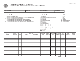 Form PET350 (RV-R0004501) Distributor Monthly Fuel Tax Return - Tennessee, Page 4