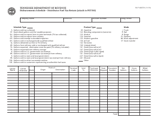 Form PET350 (RV-R0004501) Distributor Monthly Fuel Tax Return - Tennessee, Page 5