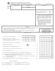 Form TOB552 (RV-R0006701) Tennessee Tobacco Products Return for Tax Periods Beginning July 1, 2007 Through September 30, 2013 - Tennessee