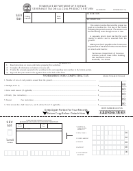 Form SEV501 (RV-R0002001) Severance Tax on All Coal Products Return - for Tax Periods Prior to May 1, 2019 - Tennessee