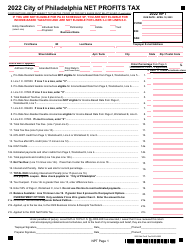 Net Profits Tax - City of Philadelphia, Pennsylvania